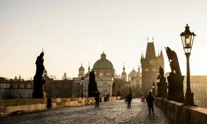 Cobblestone, Charles Bridge, Old Town Prague, Czech Republic 1357
