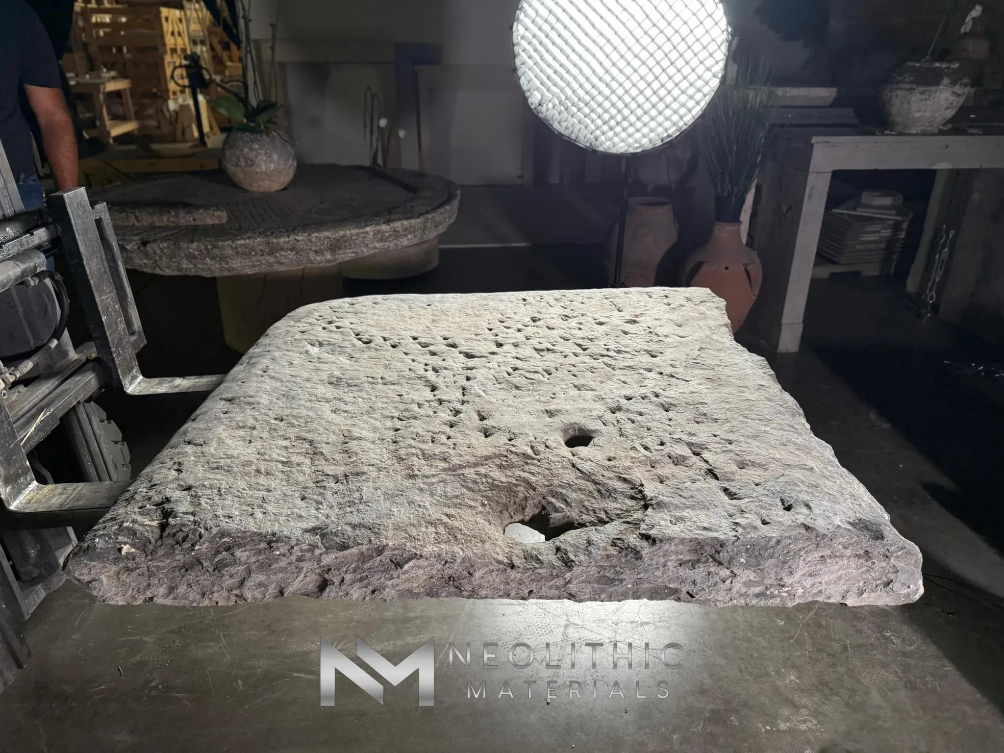 French Antique Limestone Slab - Image 1