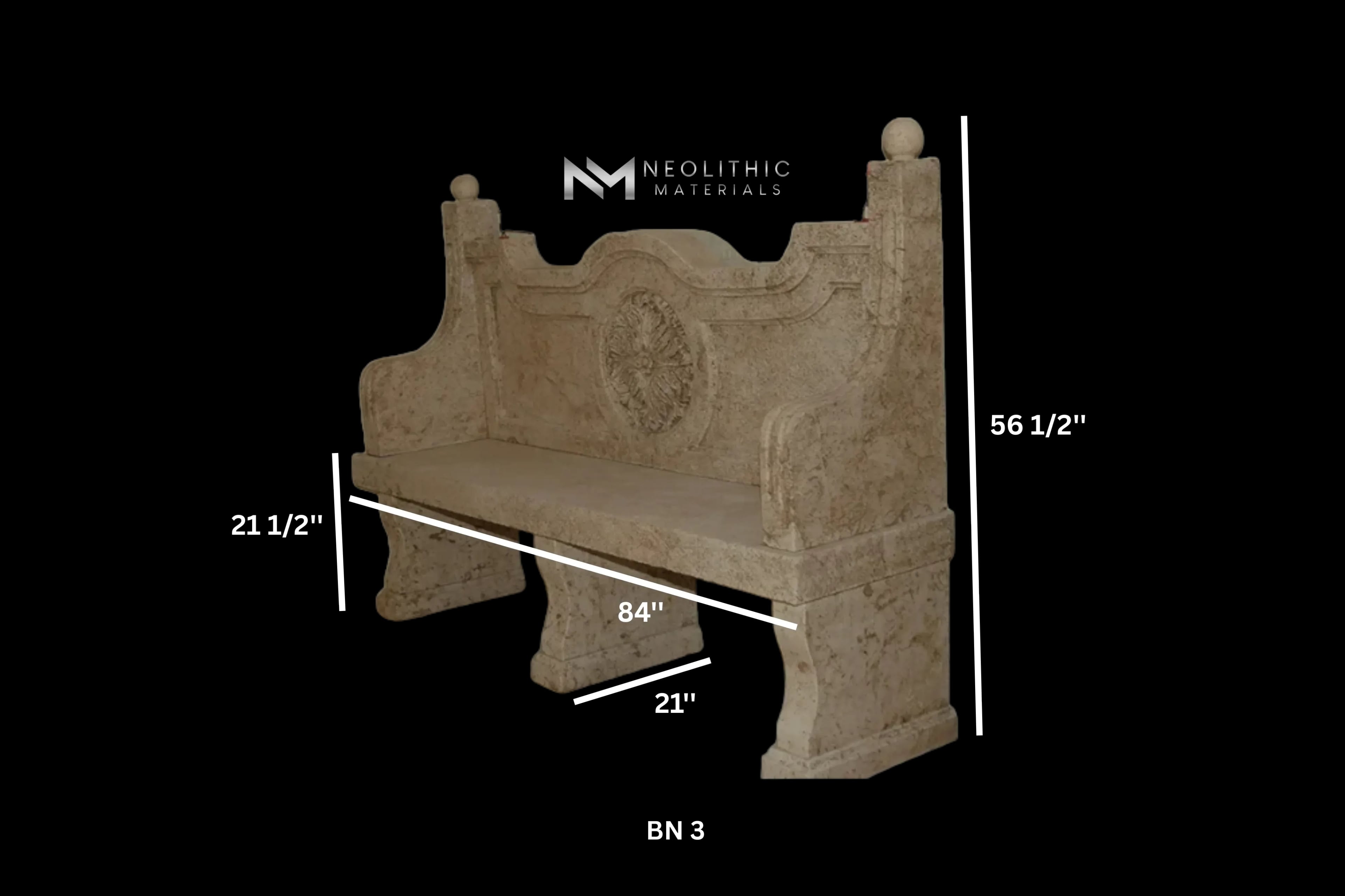 Limestone Bench - Image 4