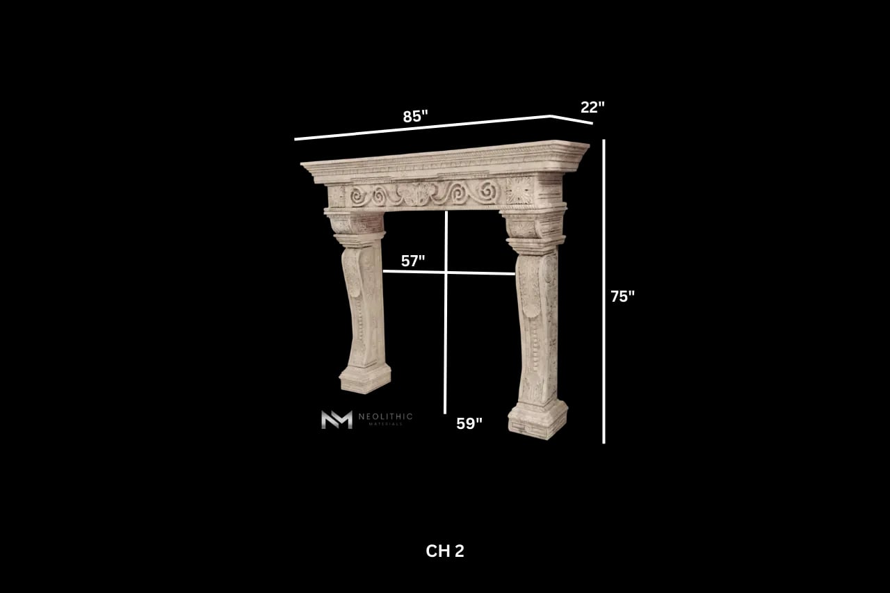 Torichelli Limestone Mantel - Image 3