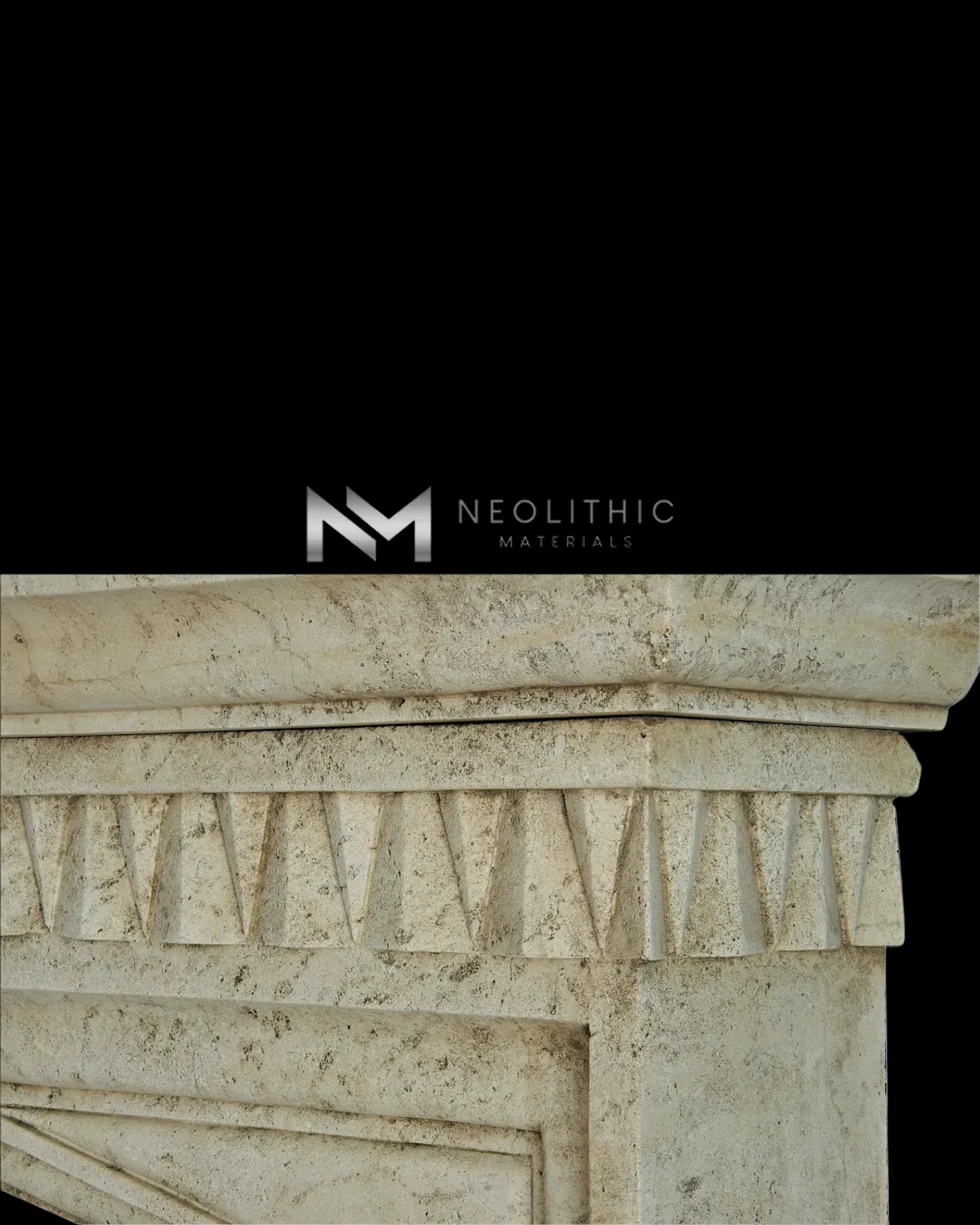 Limestone Fireplace Mantel - Image 3