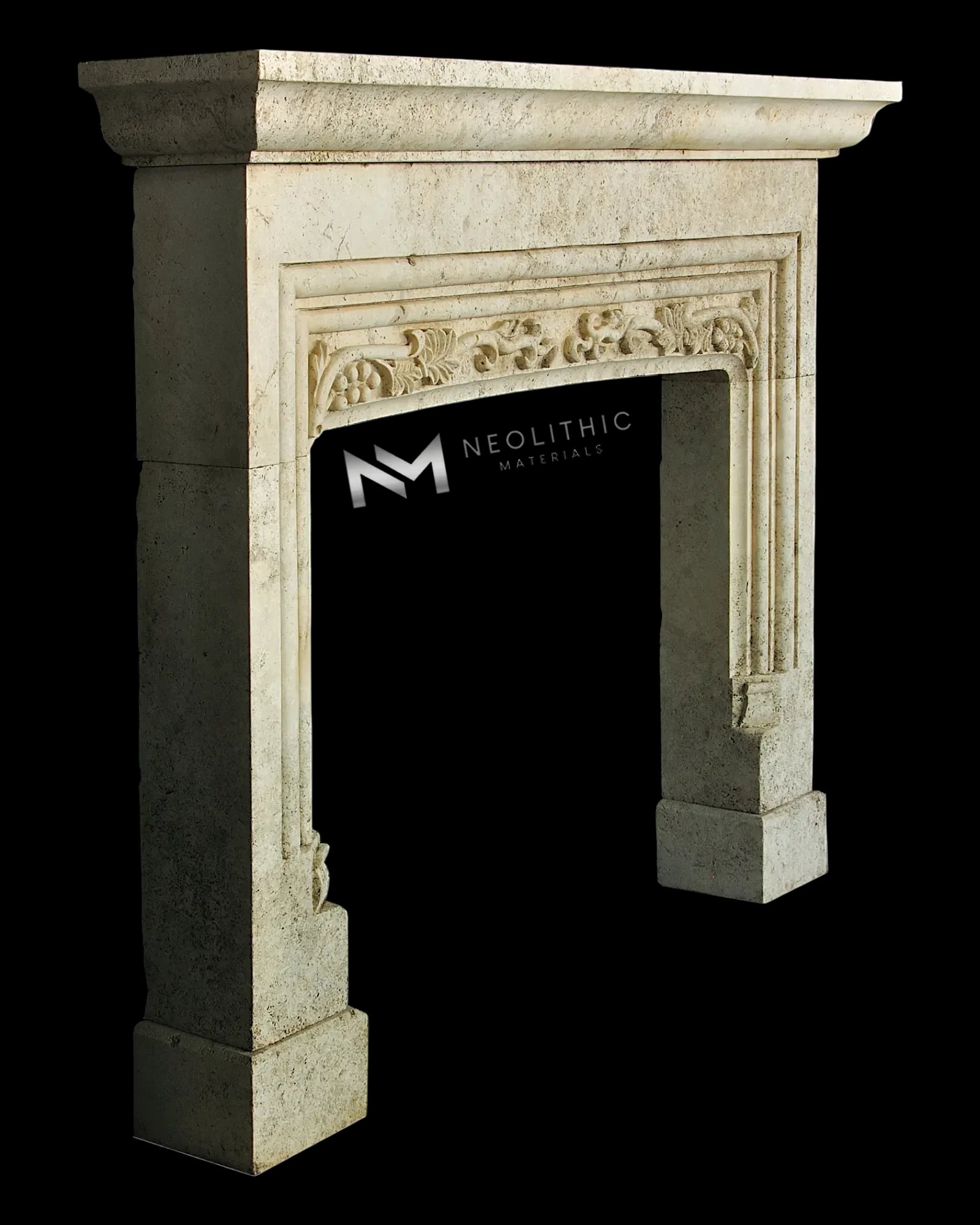Limestone Fireplace Mantle - Image 2