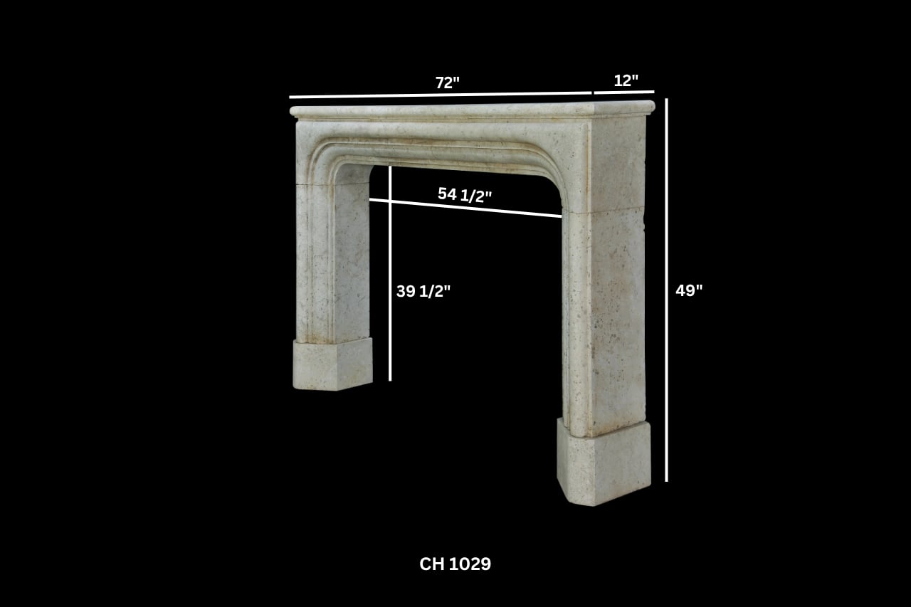 Limestone Fireplace Mantel - Image 3