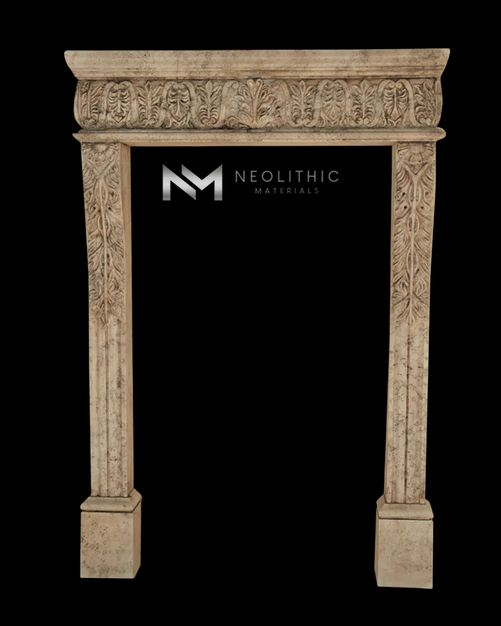 Limestone Fireplace Mantel - Image 1