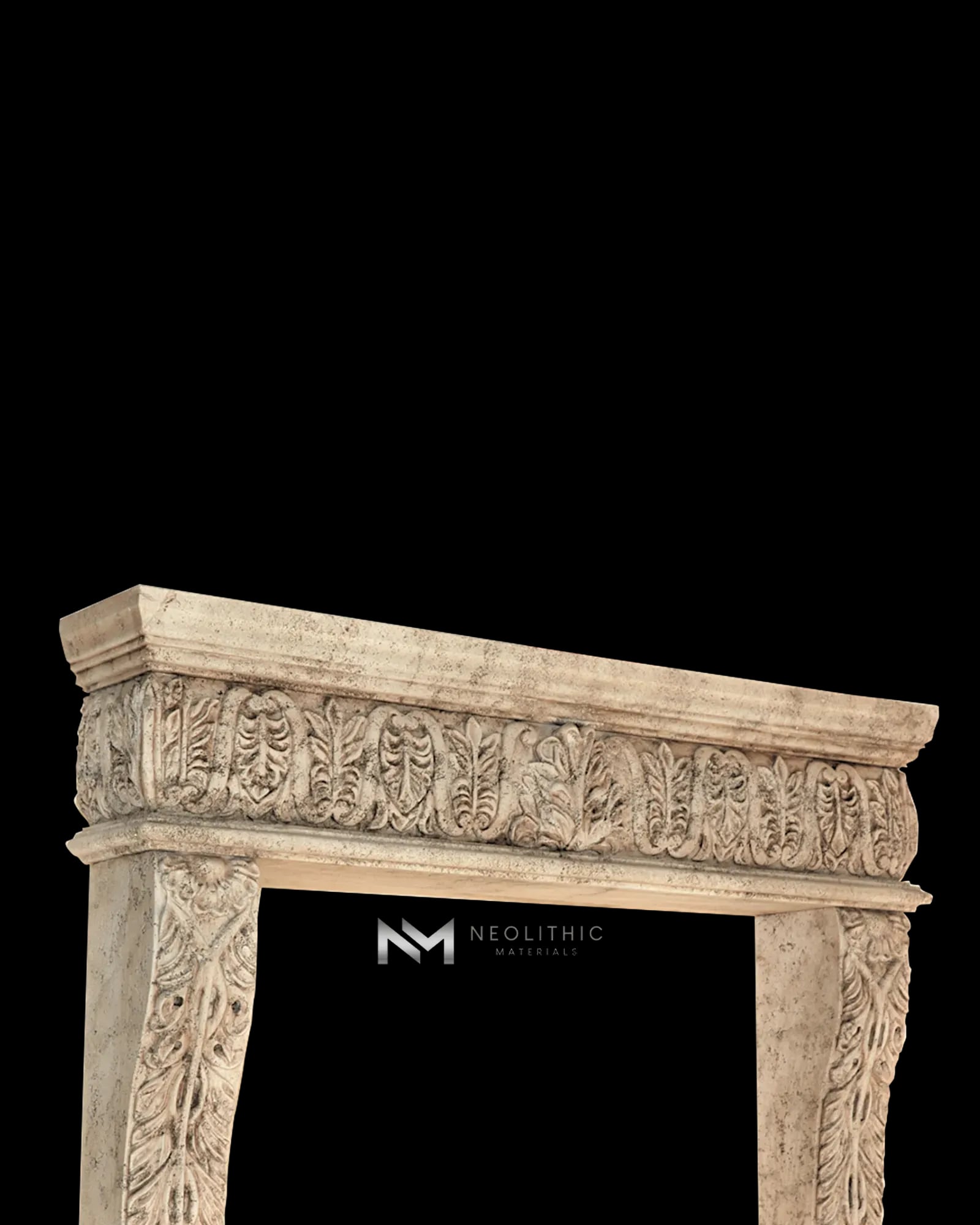 Limestone Fireplace Mantel - Image 2