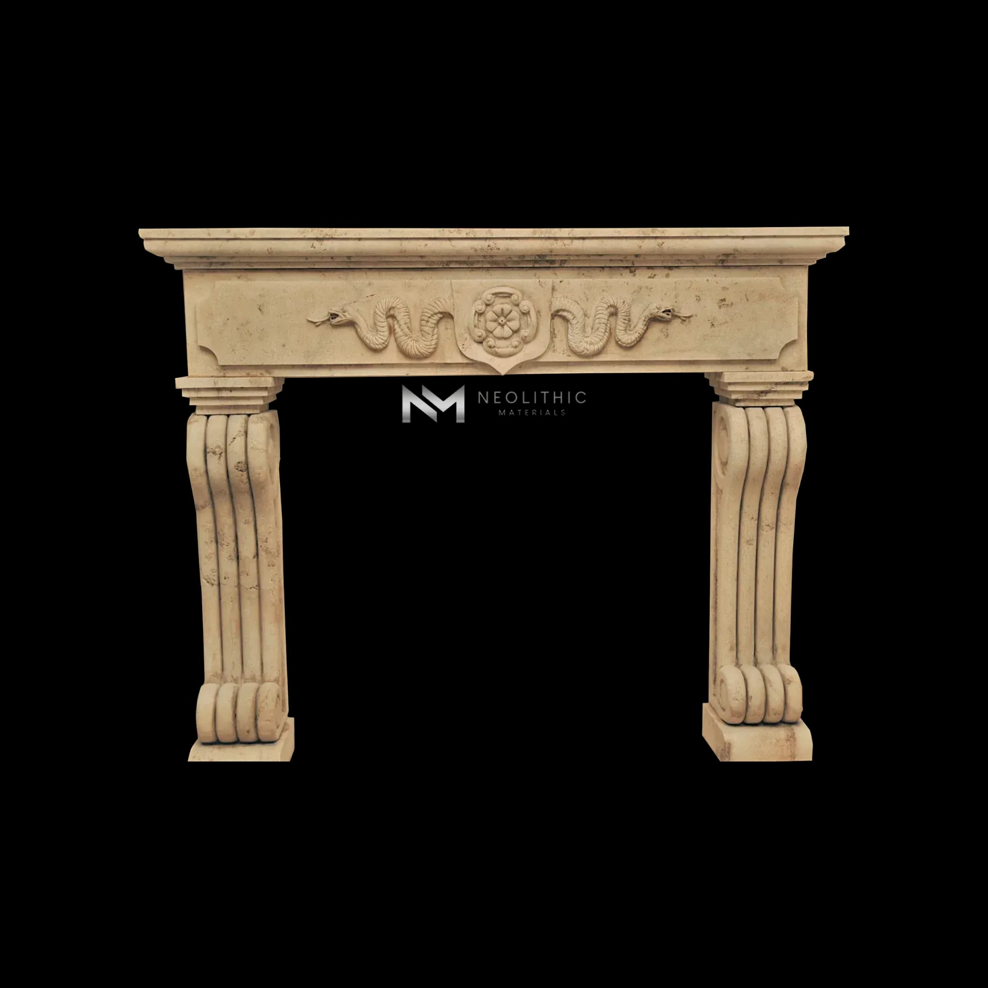 Limestone Fireplace Mantel