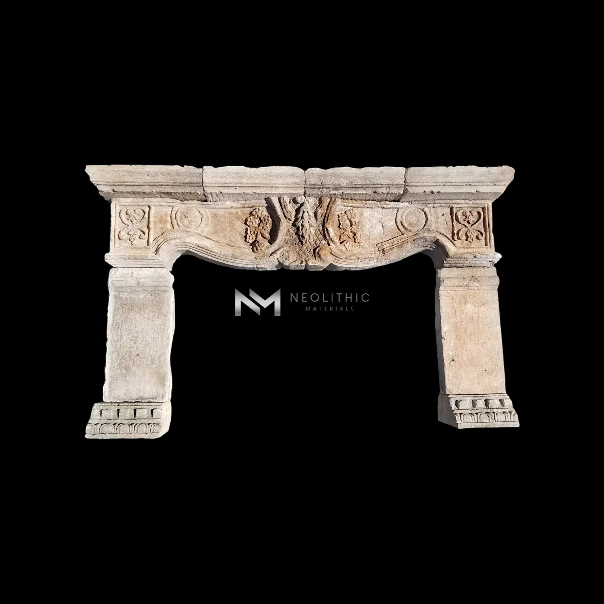 Reclaimed Limestone Mantel - Image 1