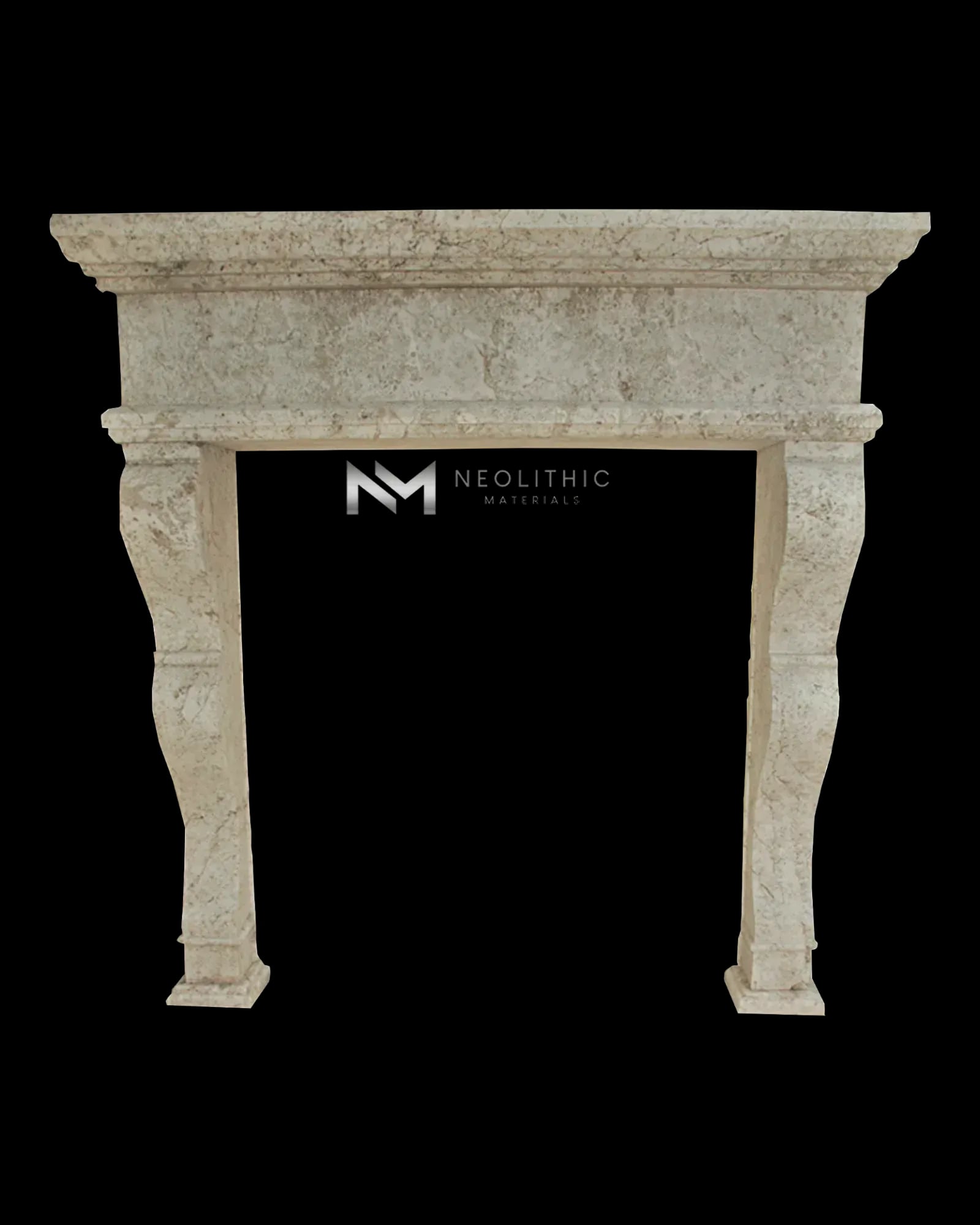 Limestone Fireplace Mantel - Image 1