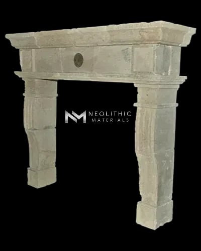 Reclaimed Limestone Mantel - Image 2