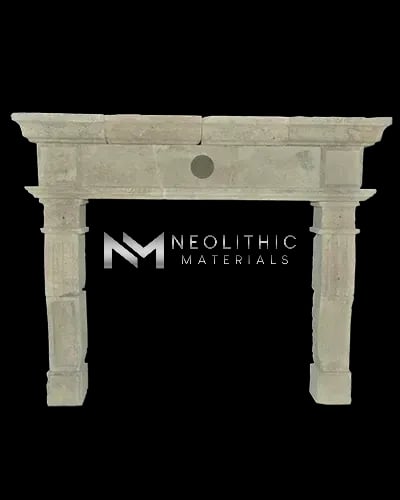 Reclaimed Limestone Mantel