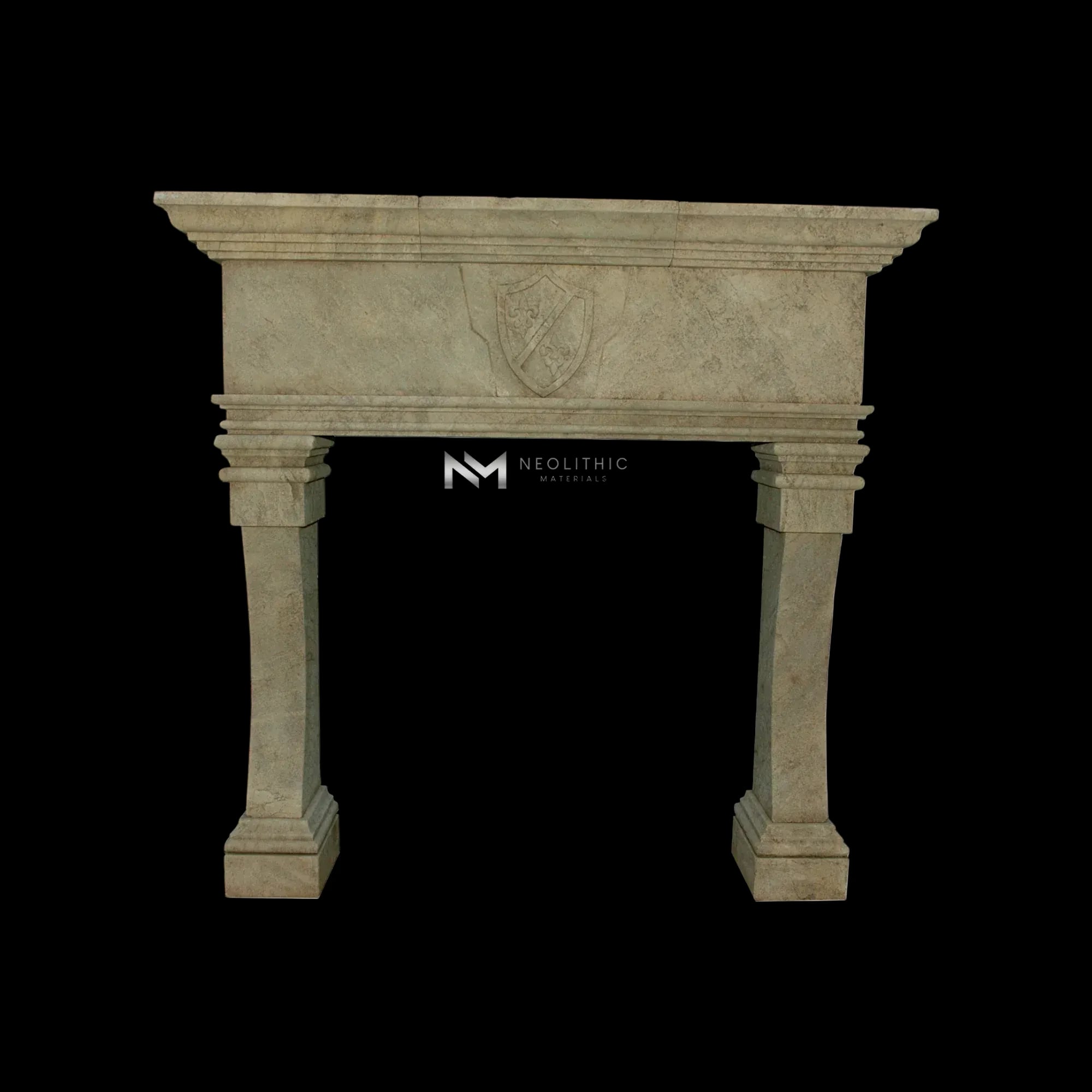 Limestone Fireplace Mantel - Image 1