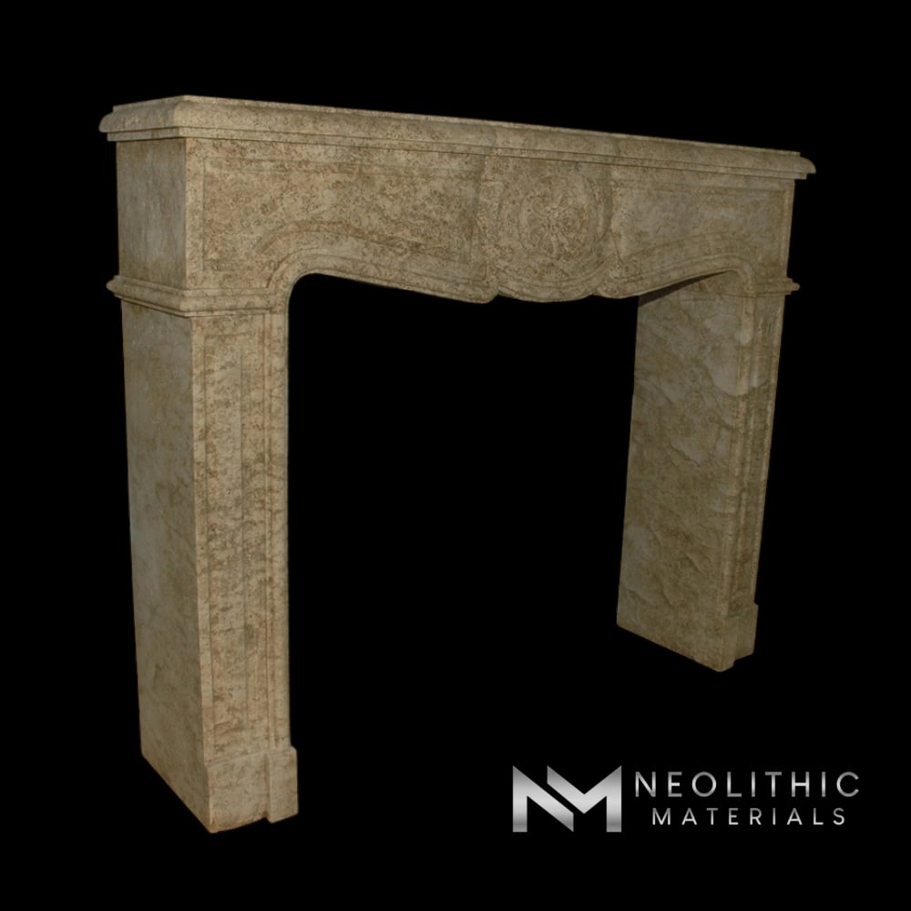 Limestone Fireplace Mantel