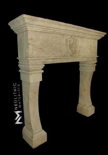 Limestone Fireplace Mantel - Image 2