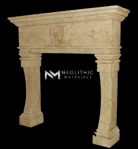 Limestone Fireplace Mantel - Image 3