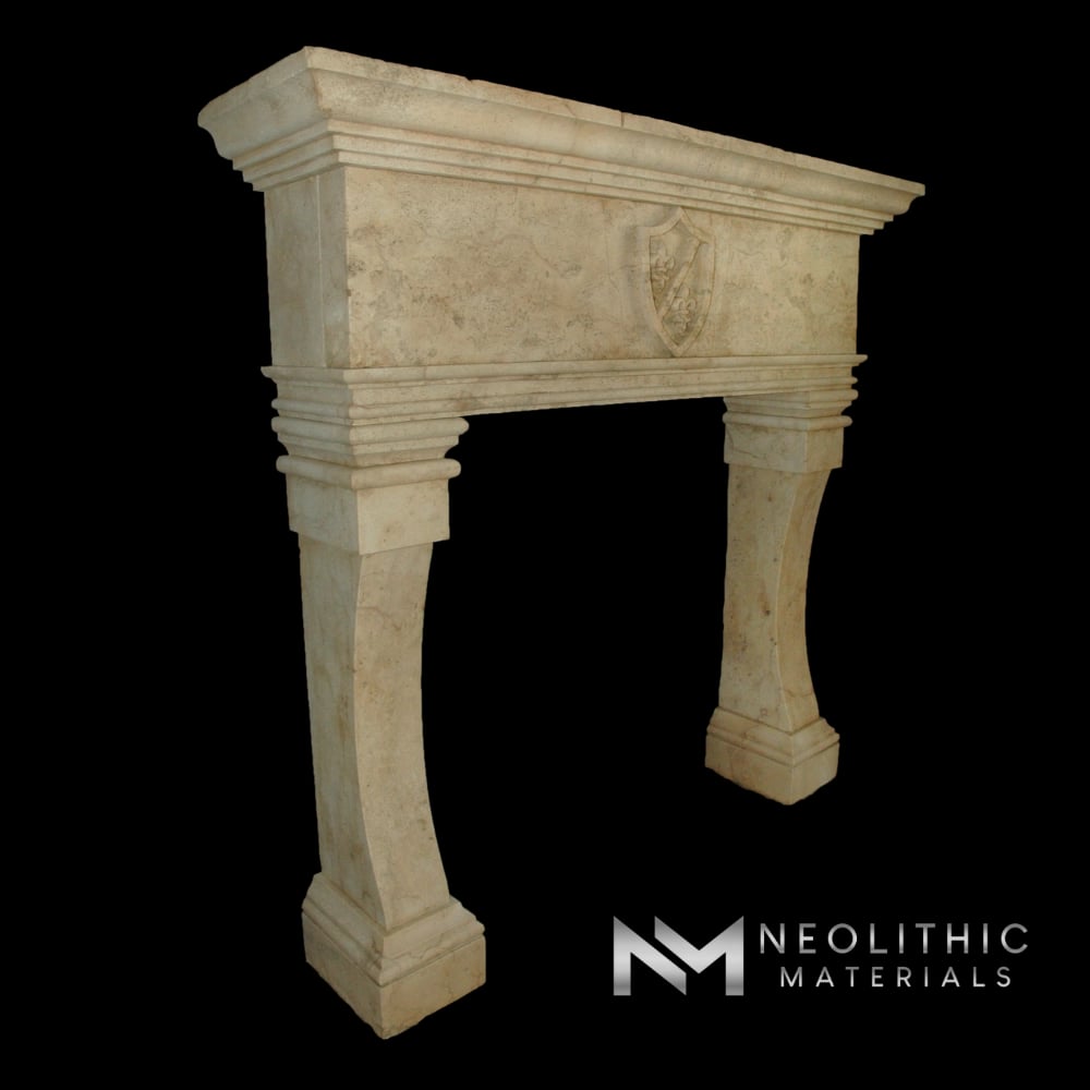 Limestone Fireplace Mantel