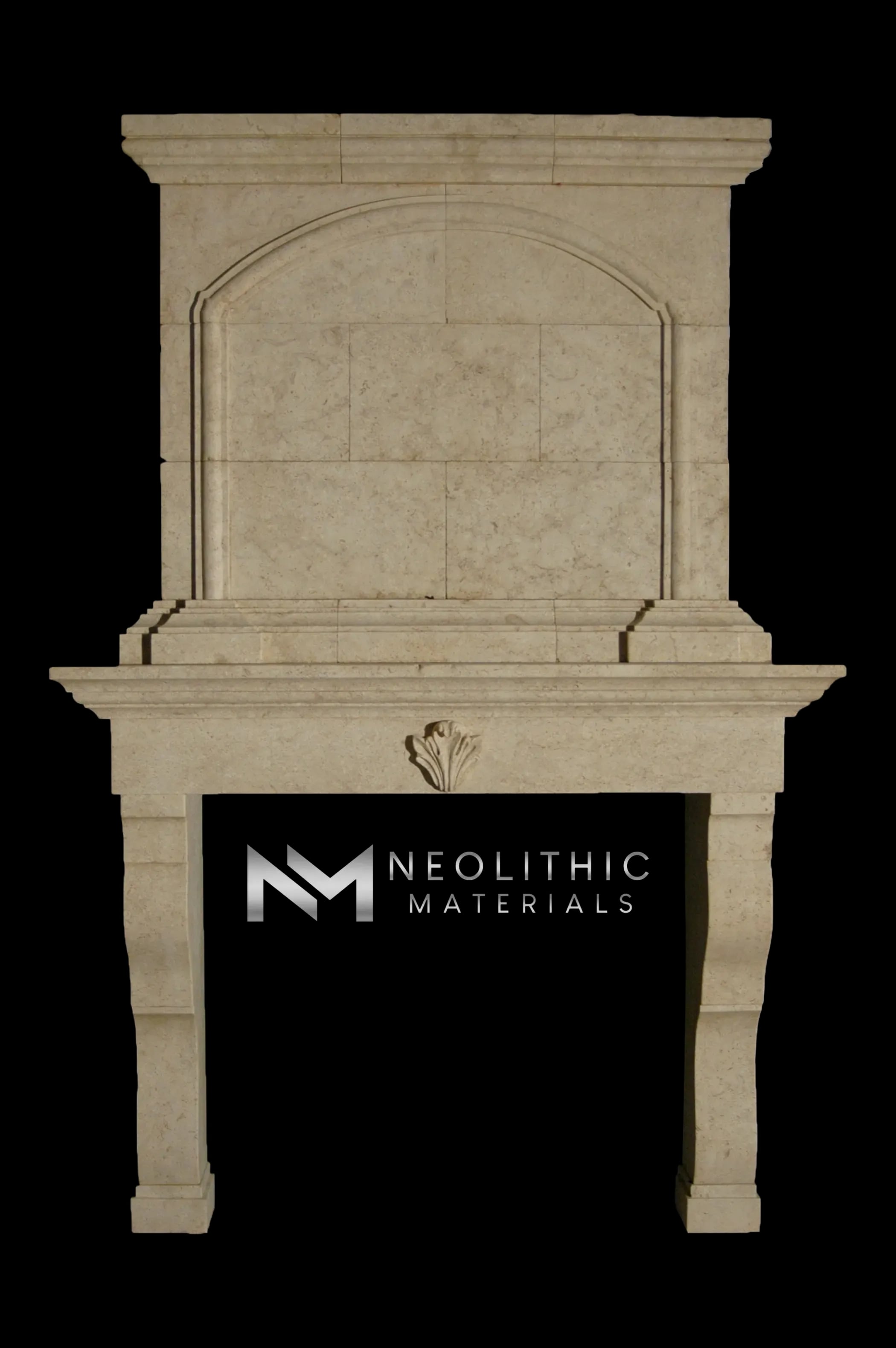 Limestone Fireplace Mantel - Image 1