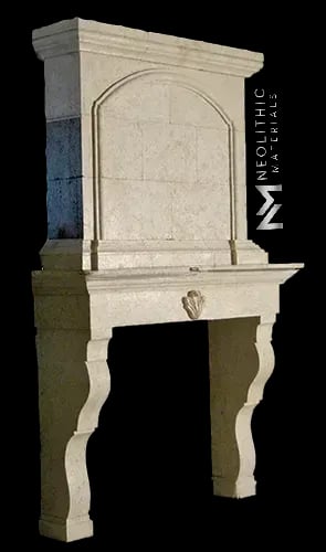 Limestone Fireplace Mantel - Image 2