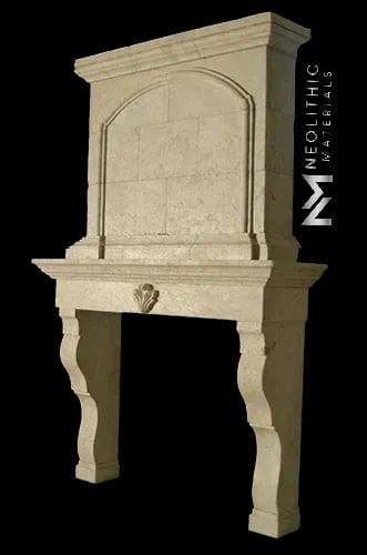 Limestone Fireplace Mantel - Image 3