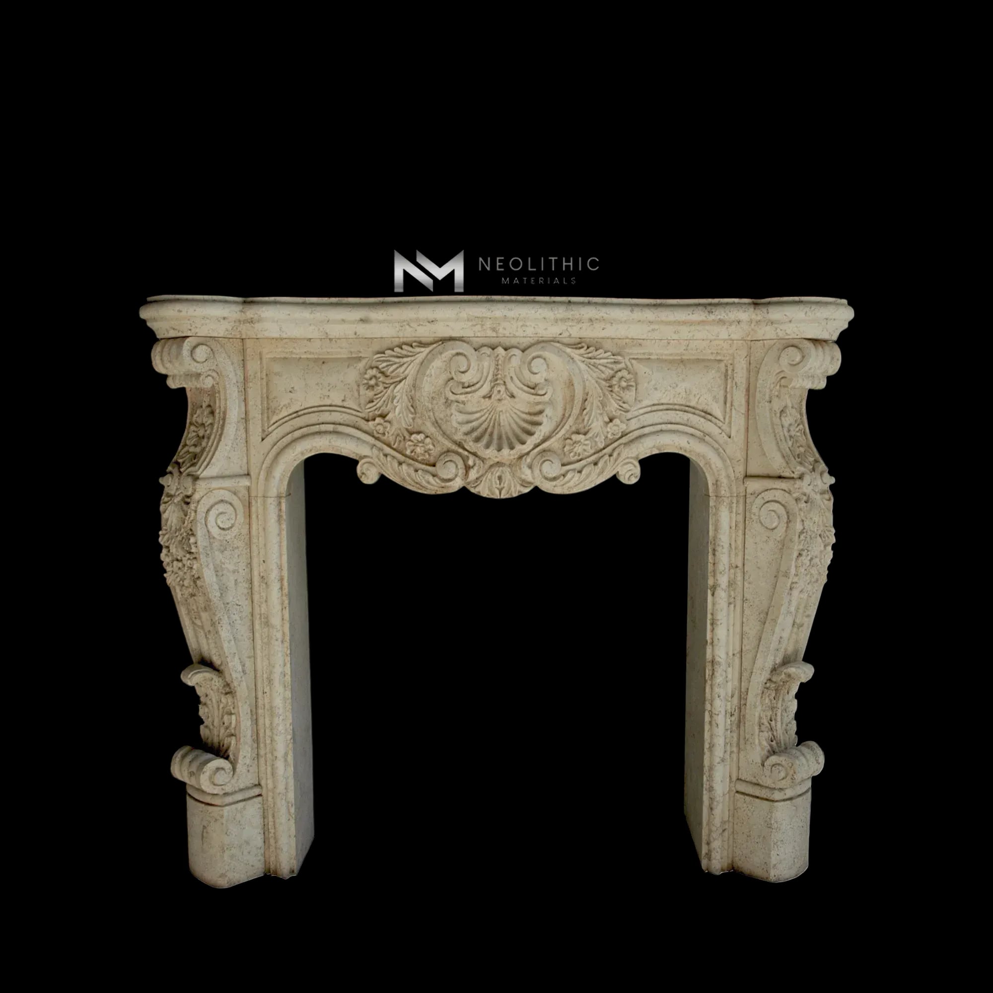 Limestone Fireplace Mantel