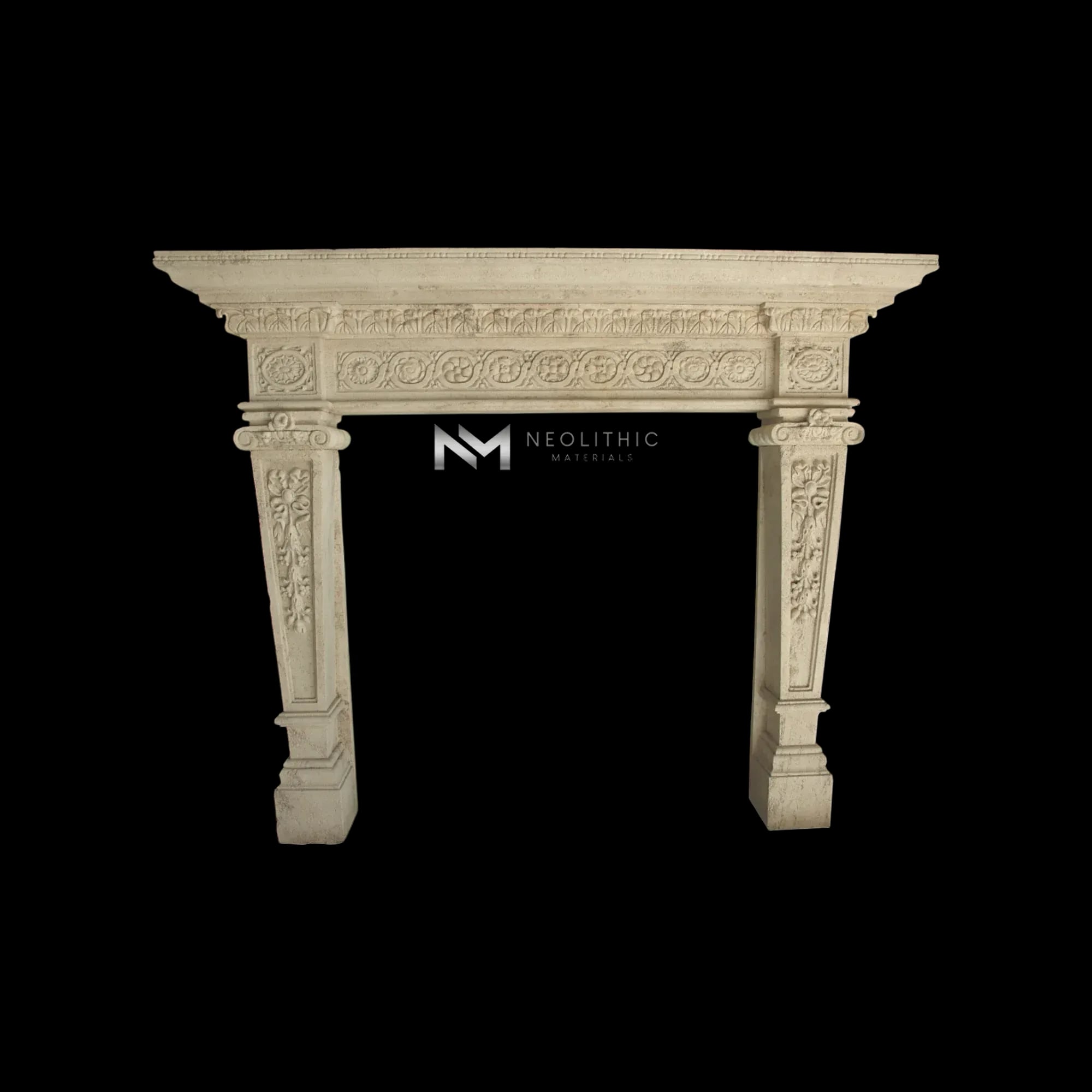 Limestone Fireplace Mantel