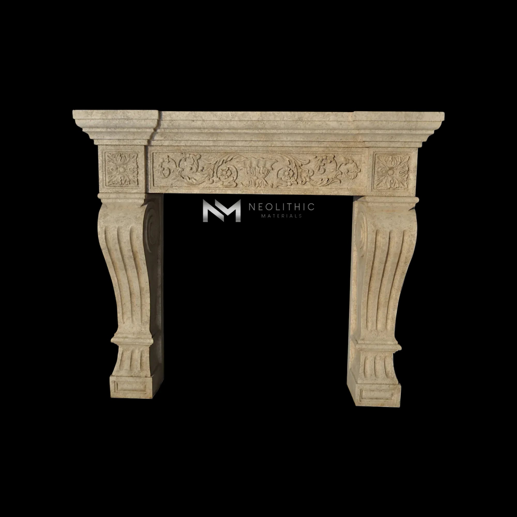 Limestone Fireplace Mantel
