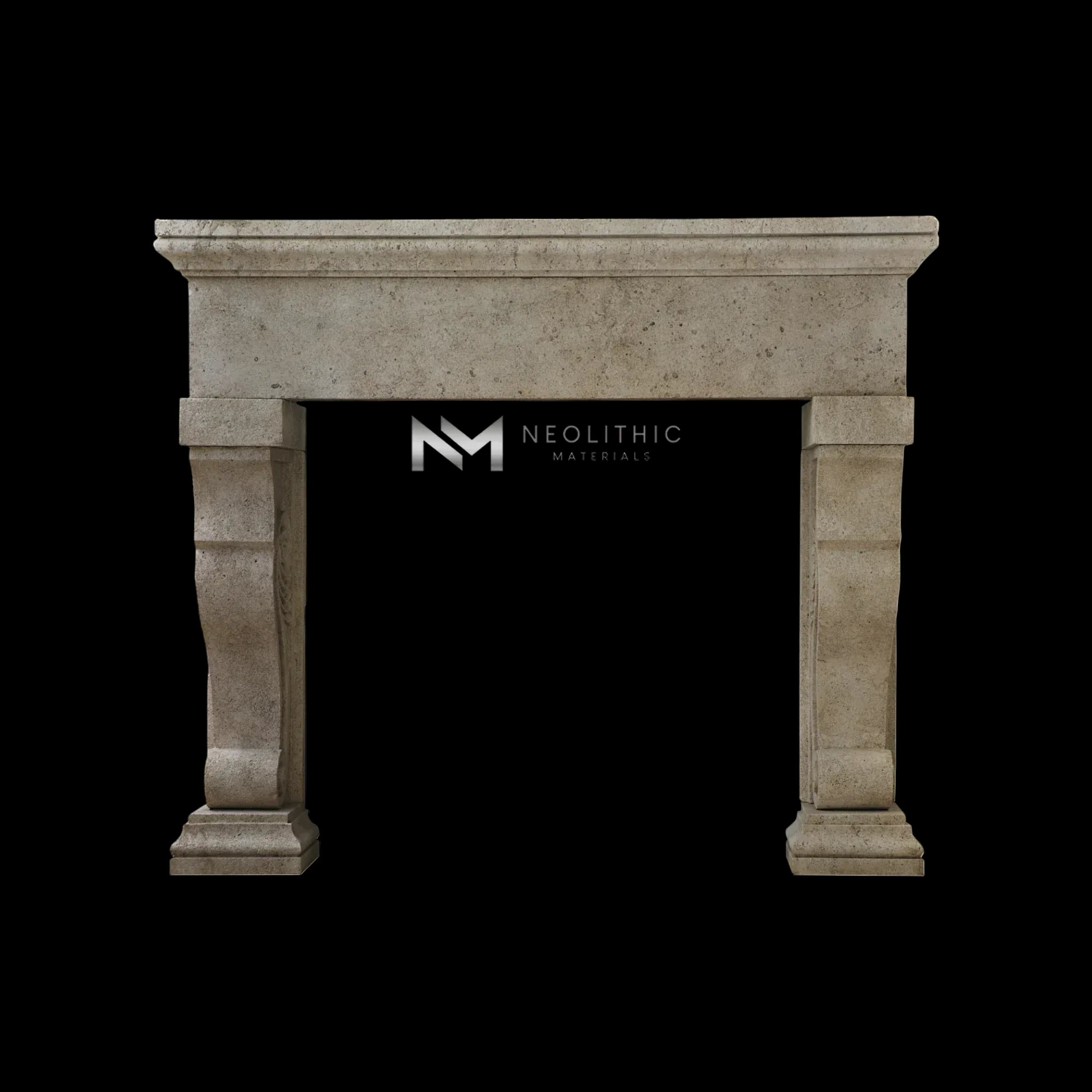 Limestone Fireplace Mantel - Image 1