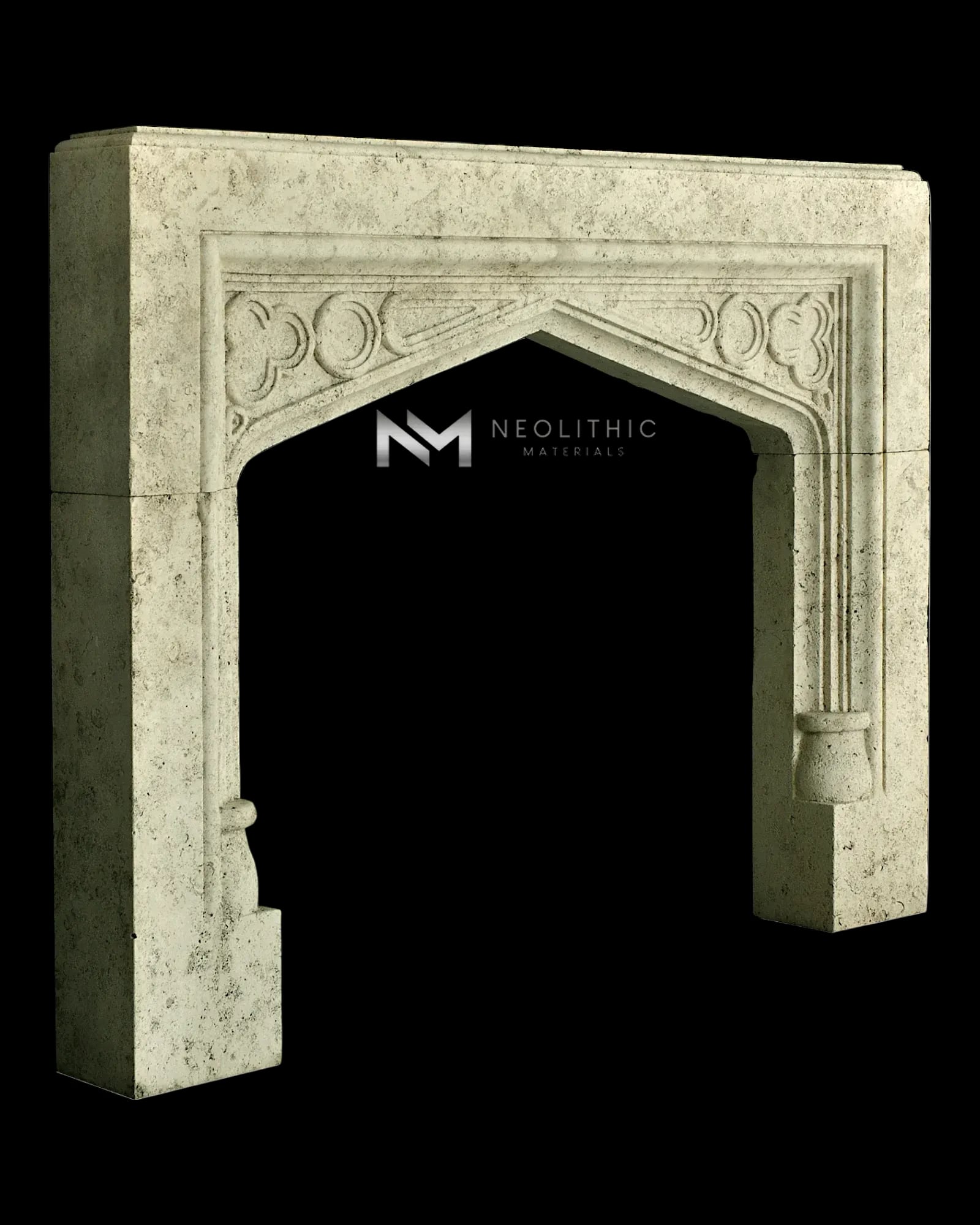 Limestone Fireplace Mantel - Image 2