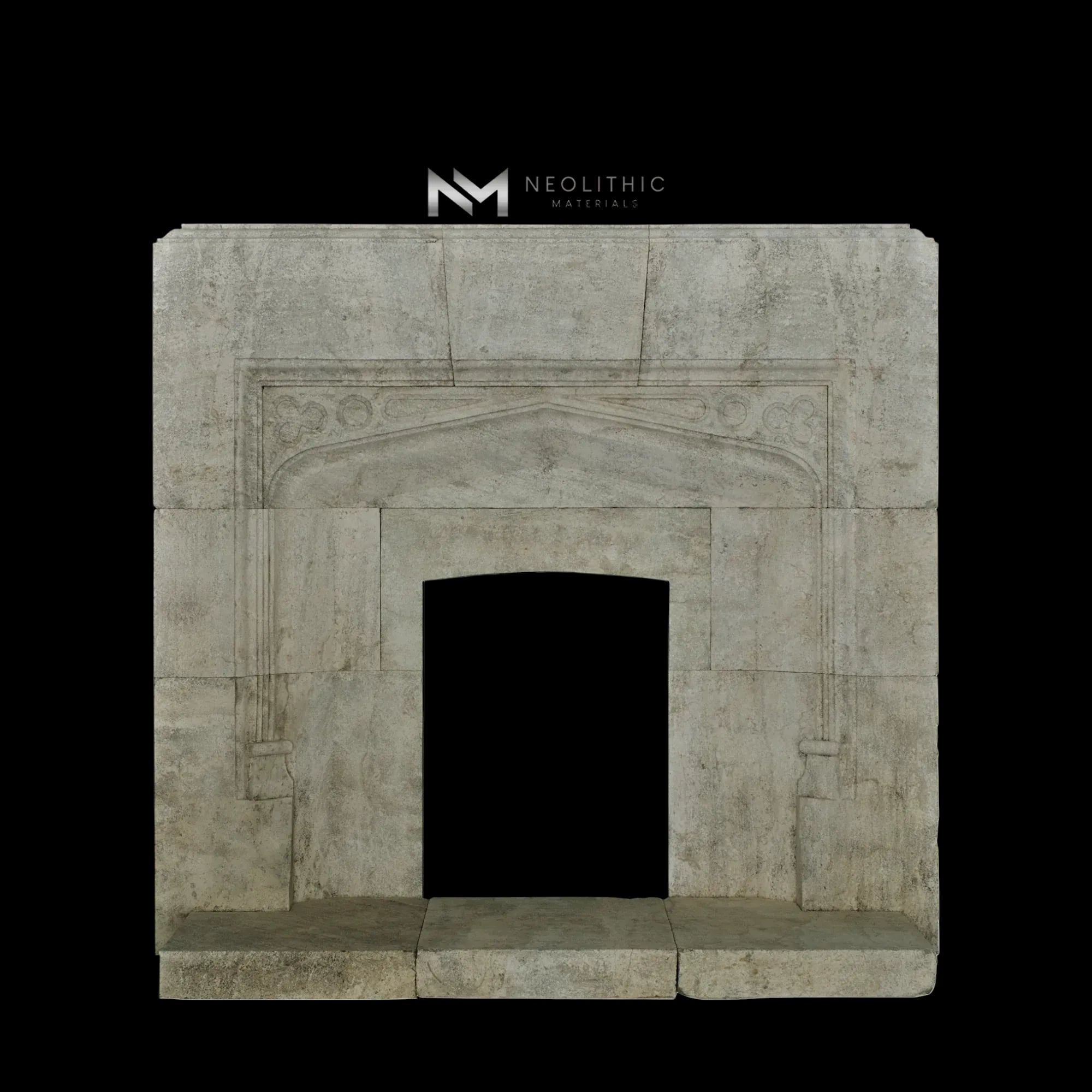 Limestone Fireplace Mantel - Image 1