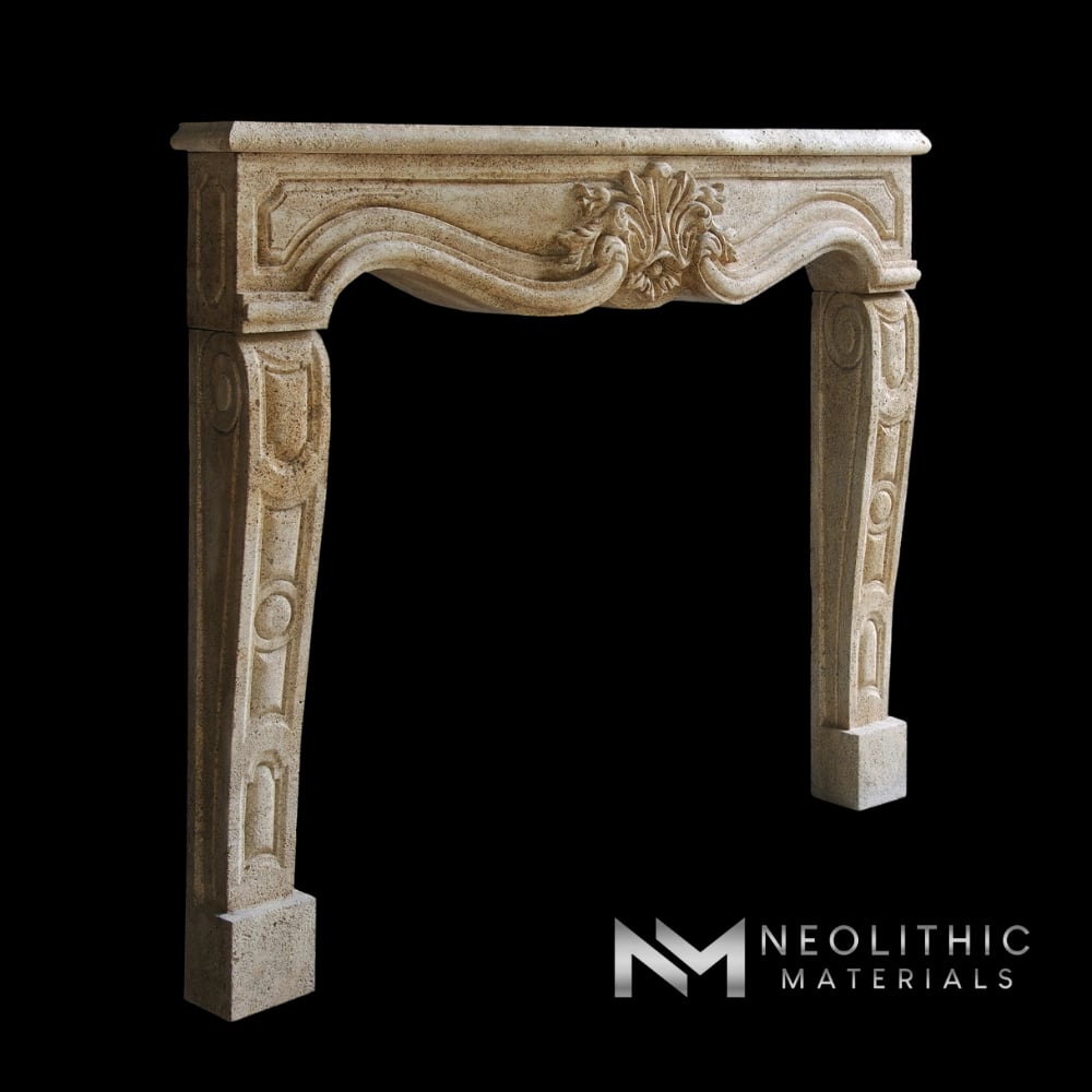 Limestone Fireplace Mantel