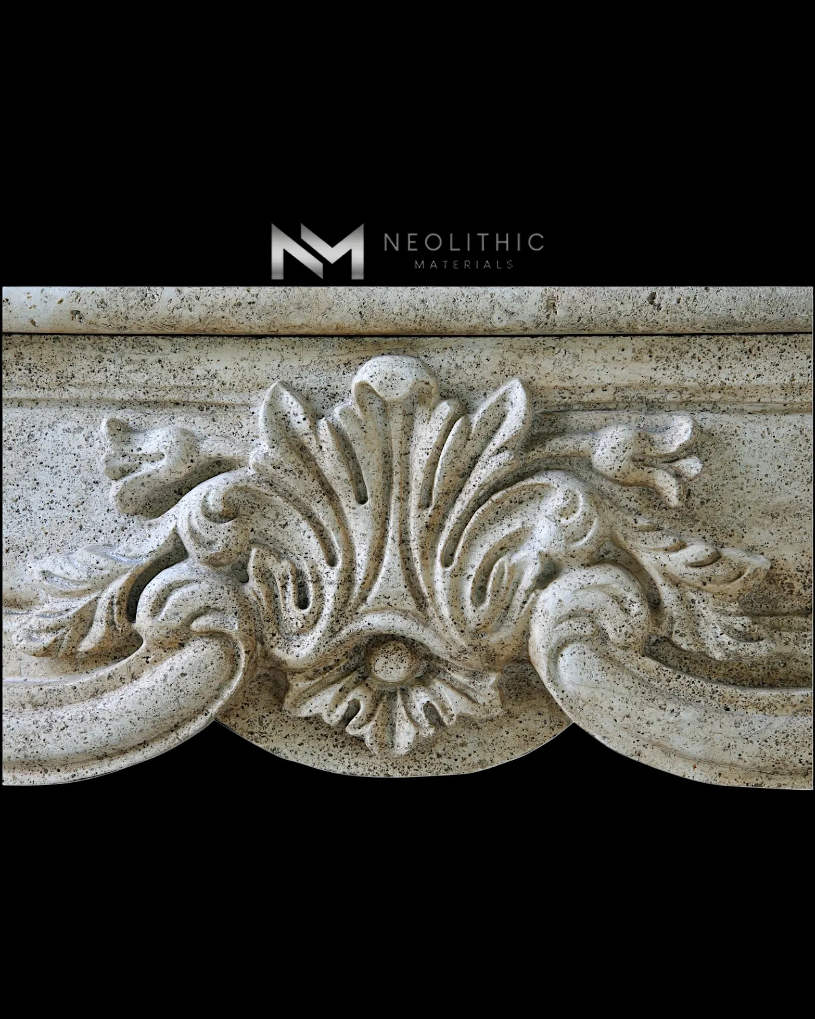 Limestone Fireplace Mantel - Image 2