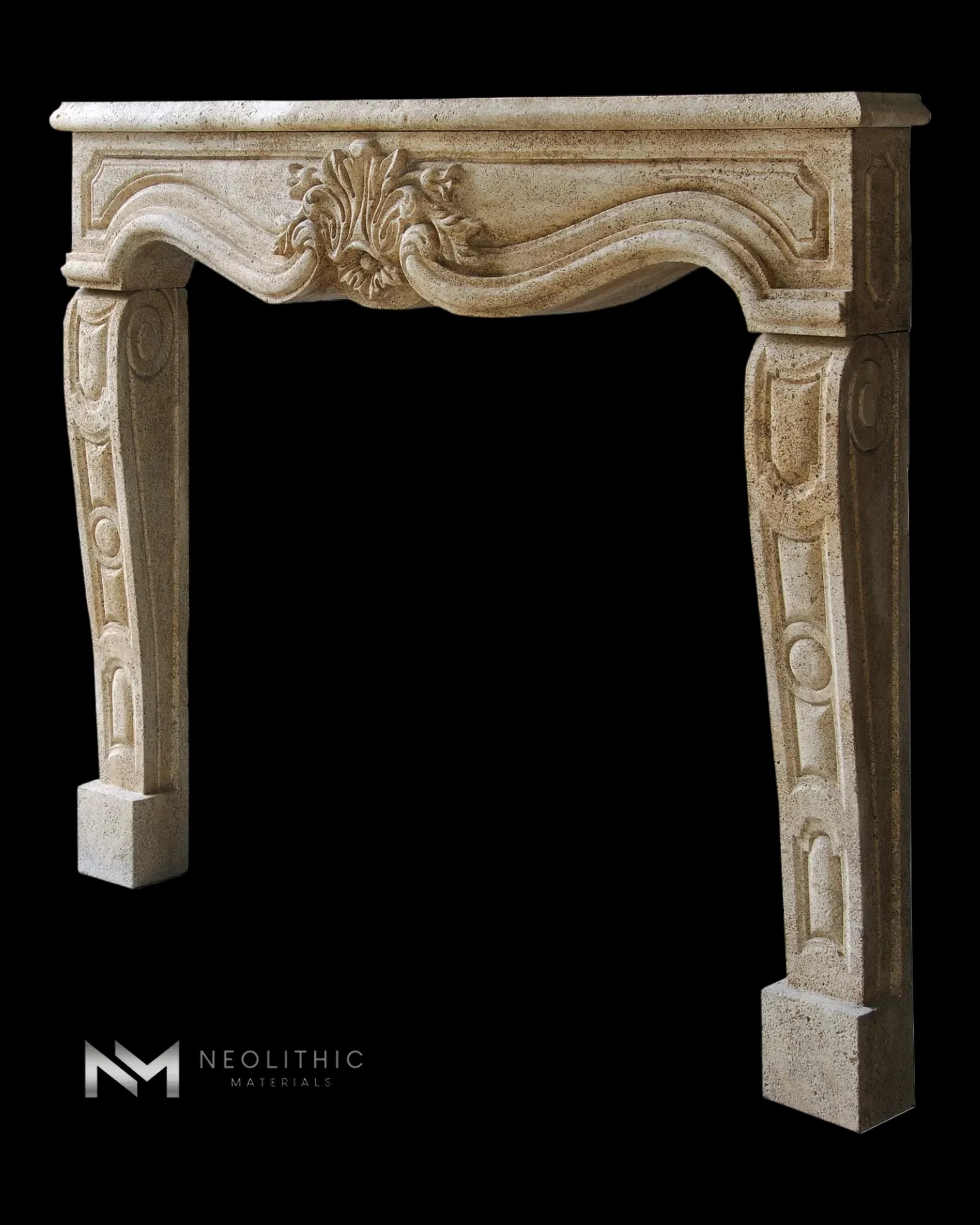 Limestone Fireplace Mantel