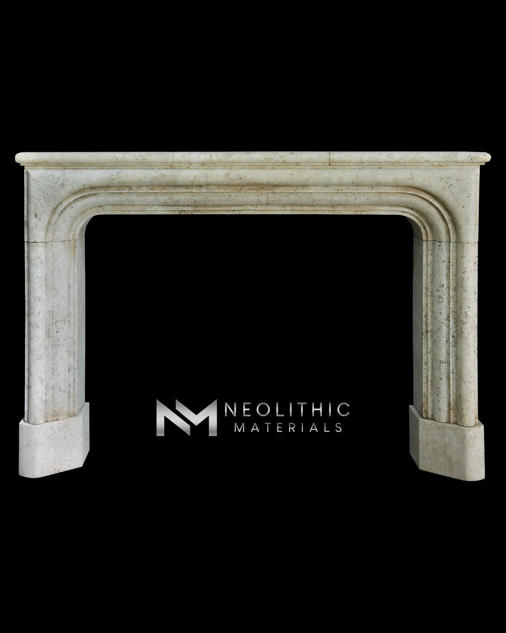 Limestone Fireplace Mantel - Image 1
