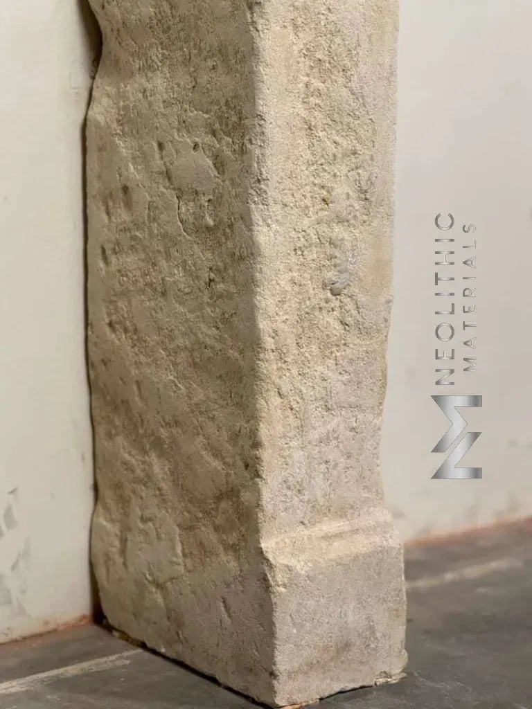 French Antique 19th Century Limestone Mantel - Image 7