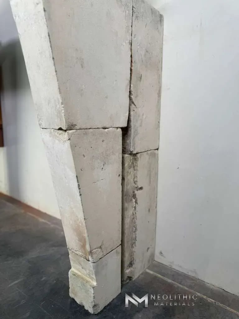 French Antique Limestone Fireplace Mantel - Image 8