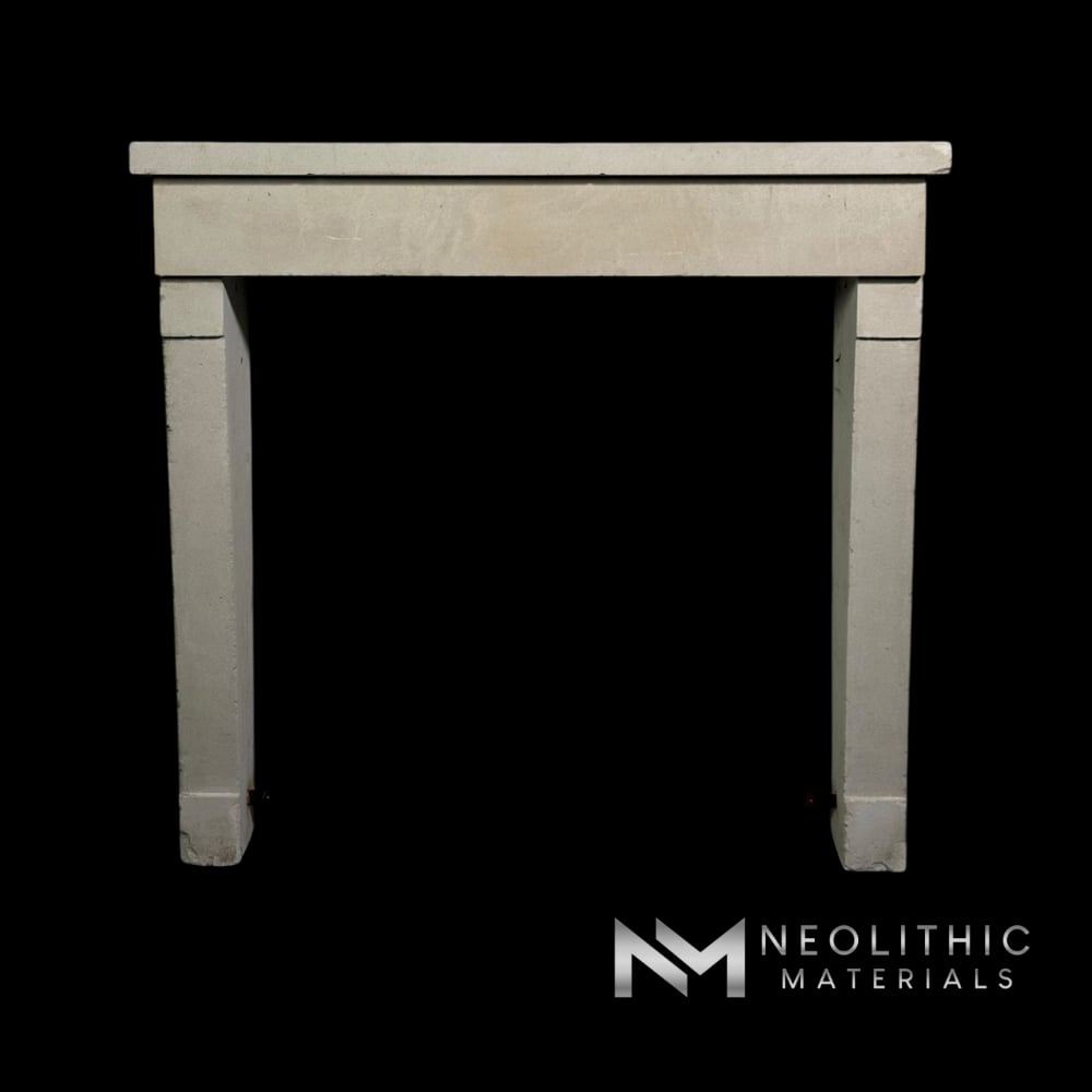 French Antique 19th Century Limestone Fireplace