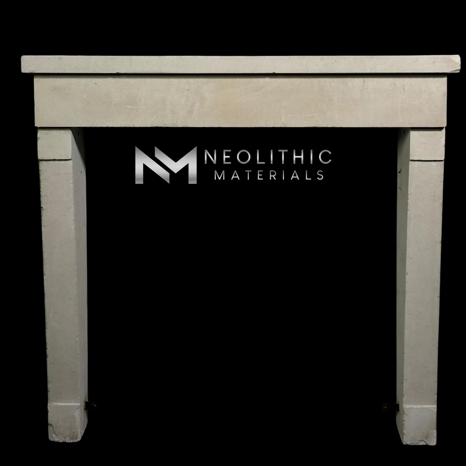 French Antique 19th Century Limestone Fireplace