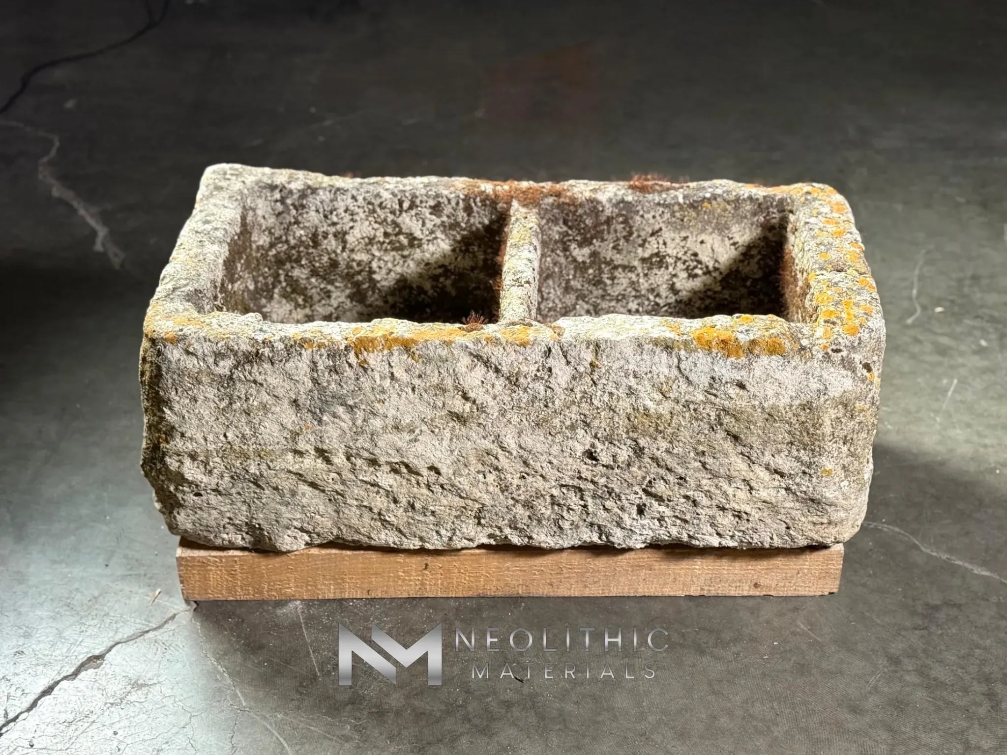 French Antique Double Limestone Trough - Image 2