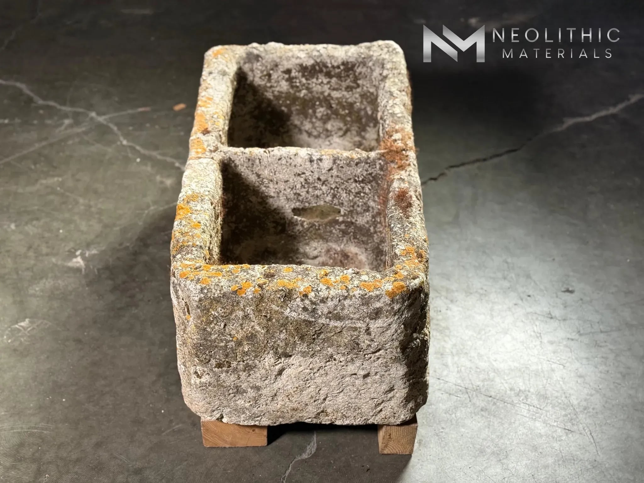 French Antique Double Limestone Trough - Image 5