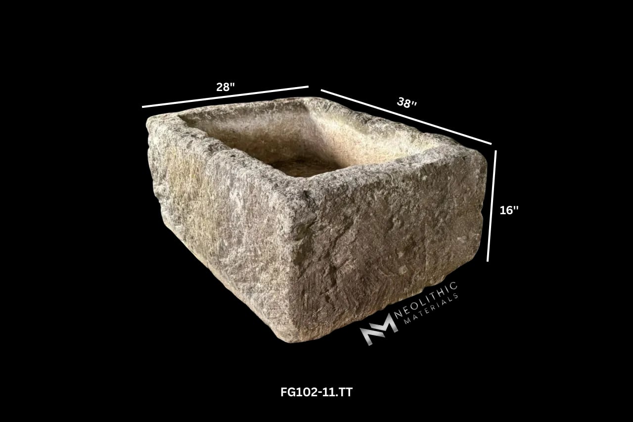 French Antique Limestone Trough - Image 8