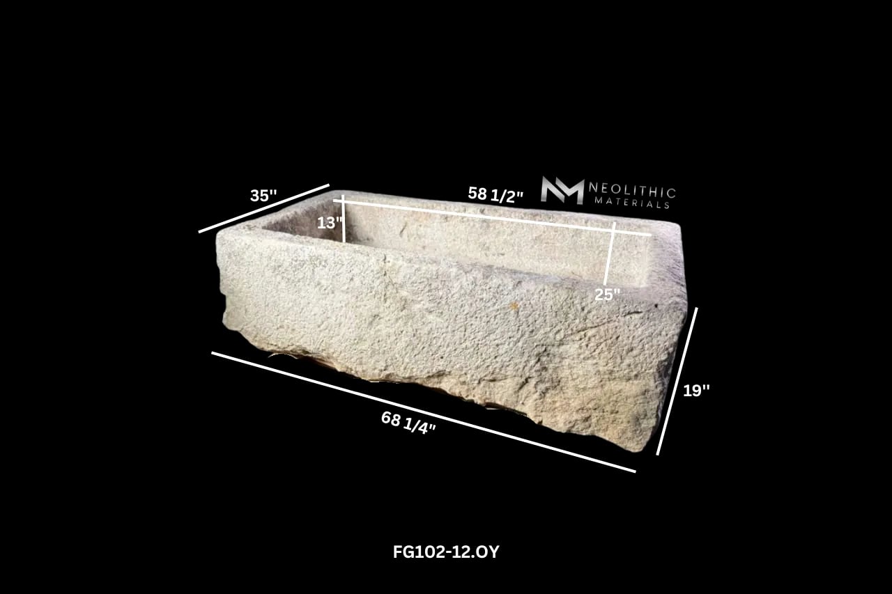 French Antique Limestone Trough - Image 10