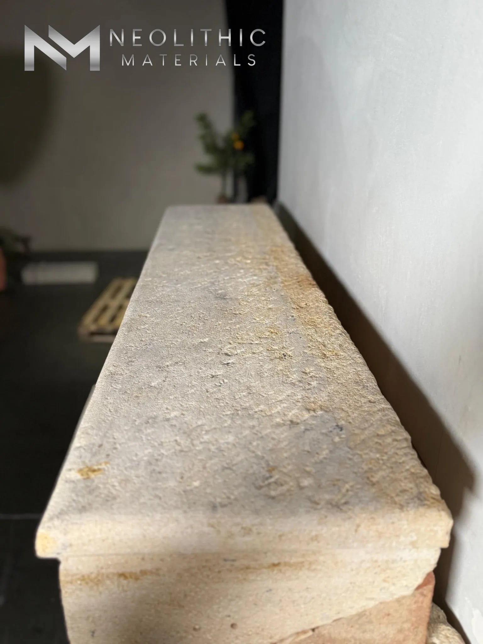 French Antique 18th Century Limestone Mantel - Image 5