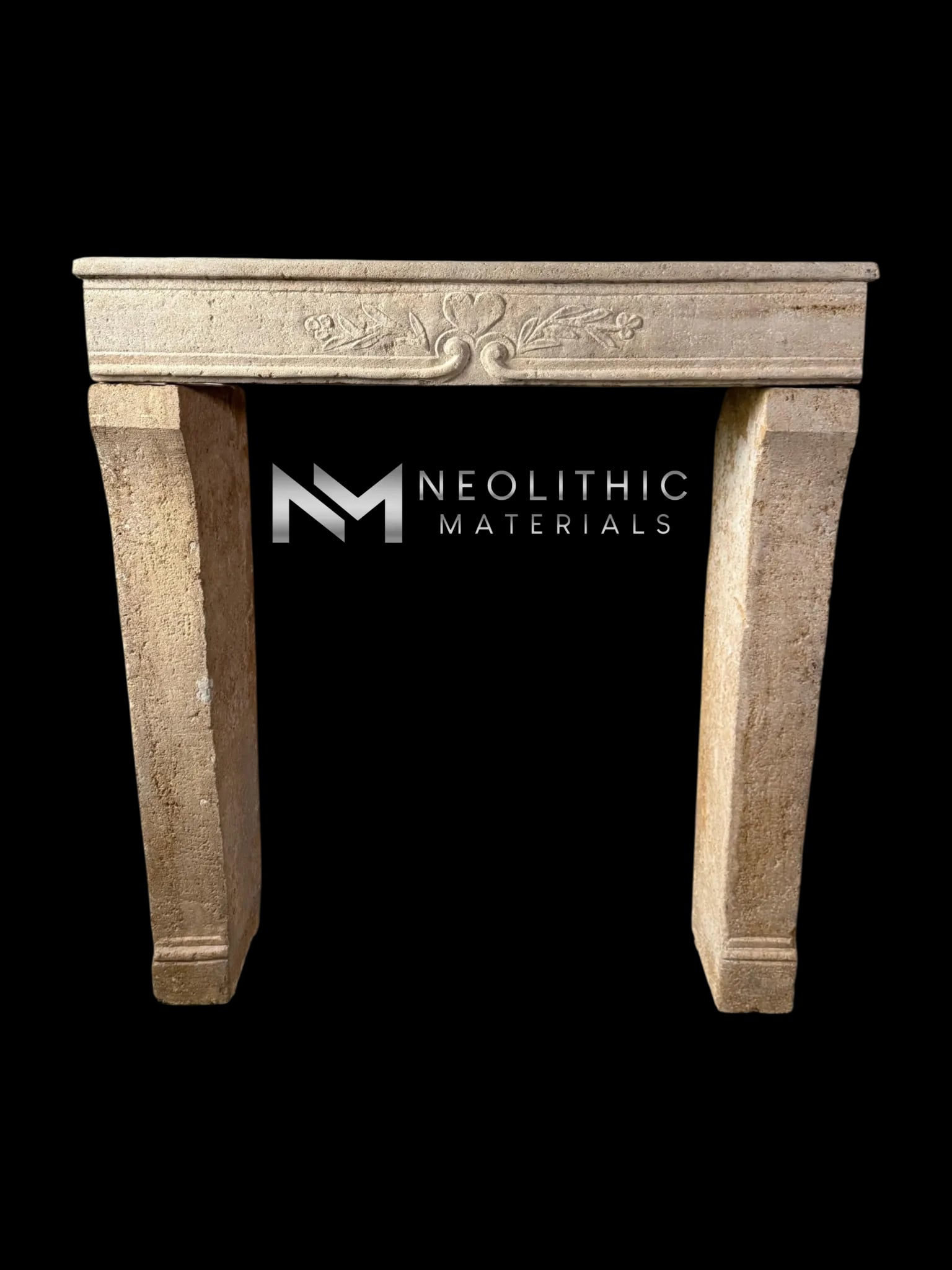 French Antique 18th Century Limestone Mantel