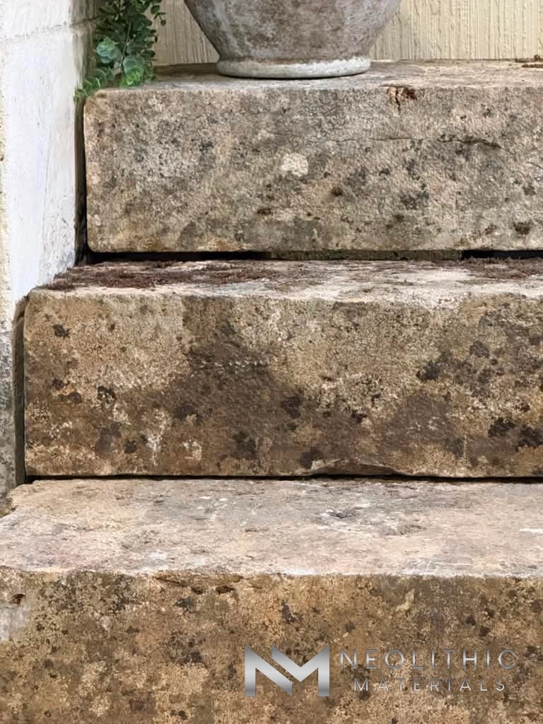 French Antique 18th Century Limestone Stair Treads - Image 10