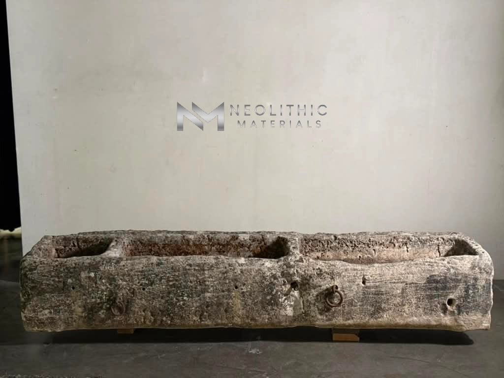 French Antique Limestone Trough - Image 1