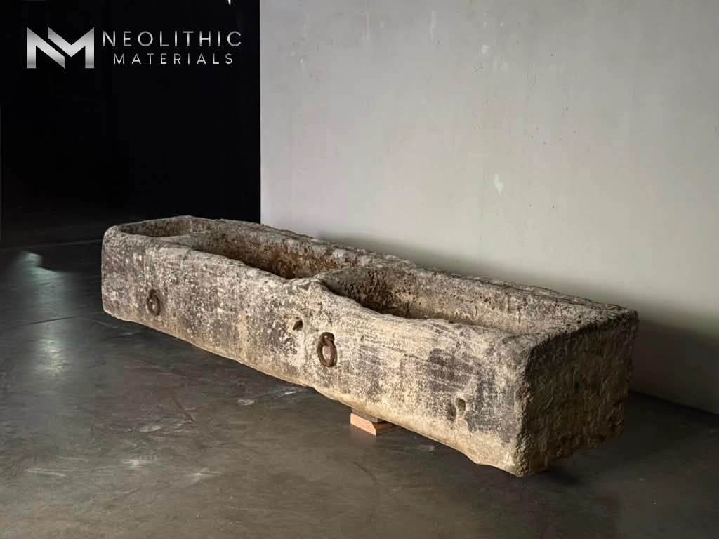 French Antique Limestone Trough - Image 3