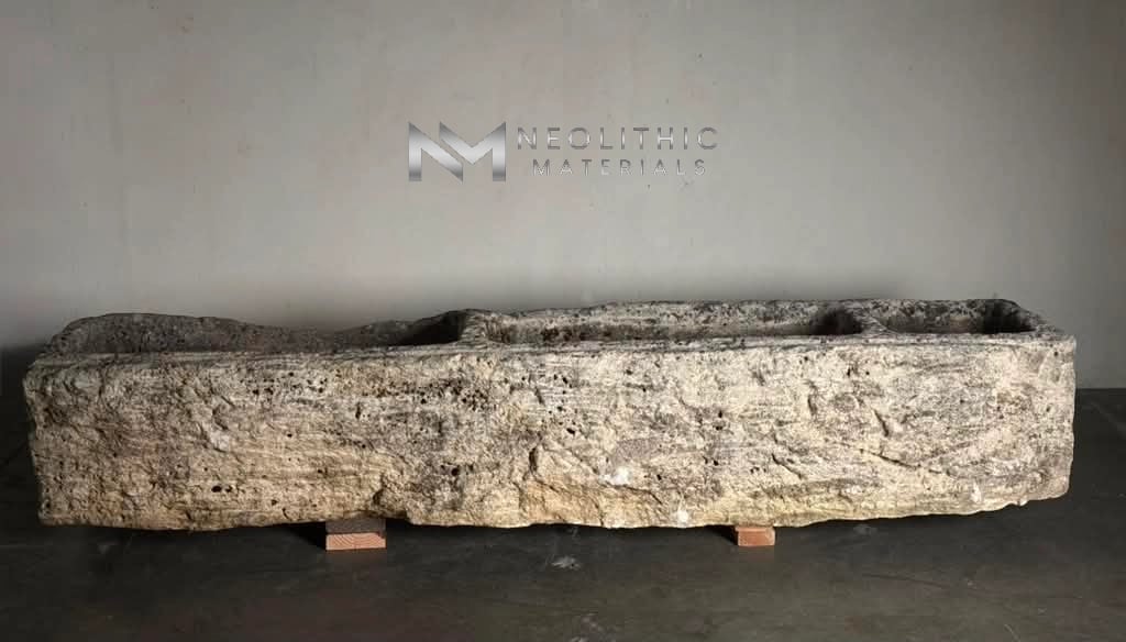 French Antique Limestone Trough - Image 4