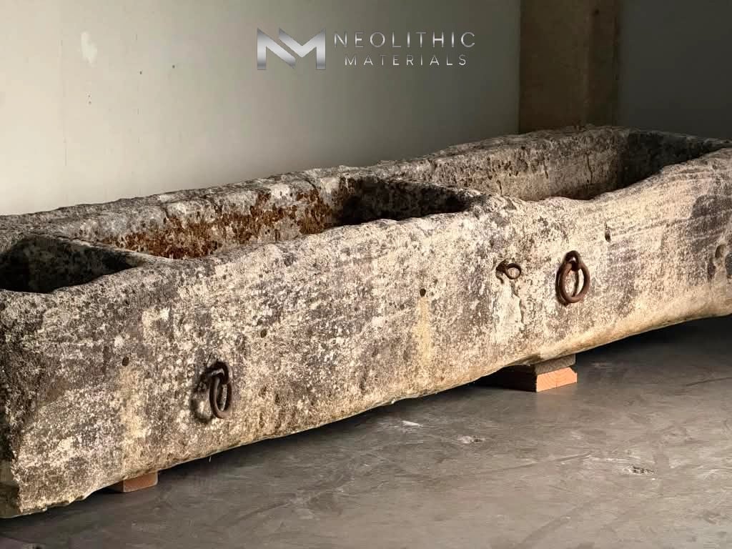 French Antique Limestone Trough - Image 5