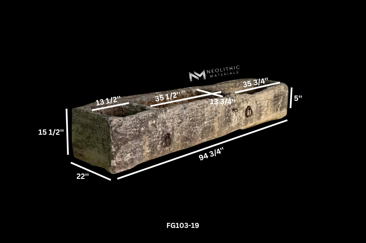 French Antique Limestone Trough - Image 10