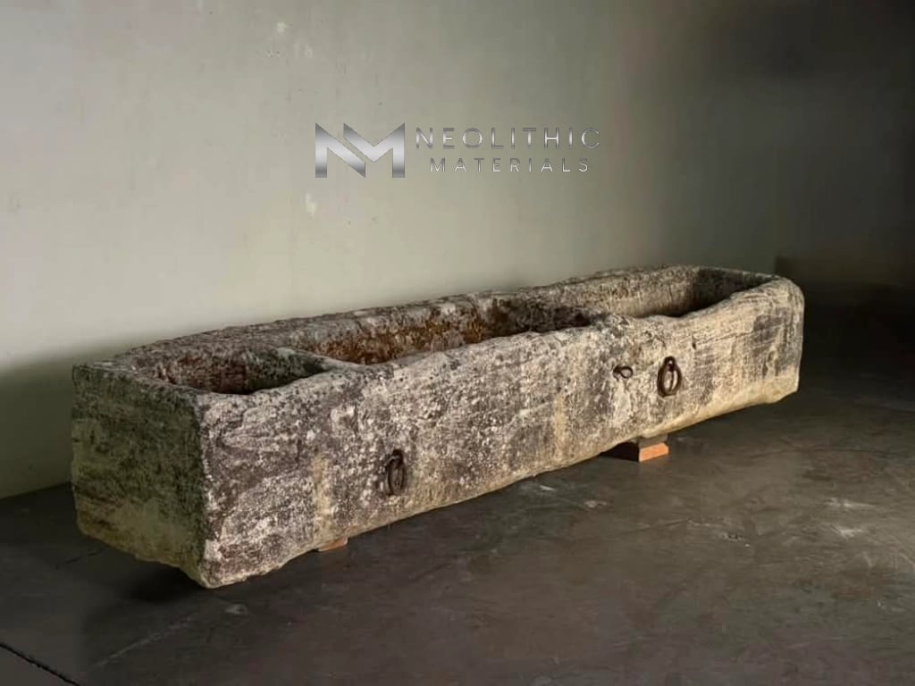 French Antique Limestone Trough