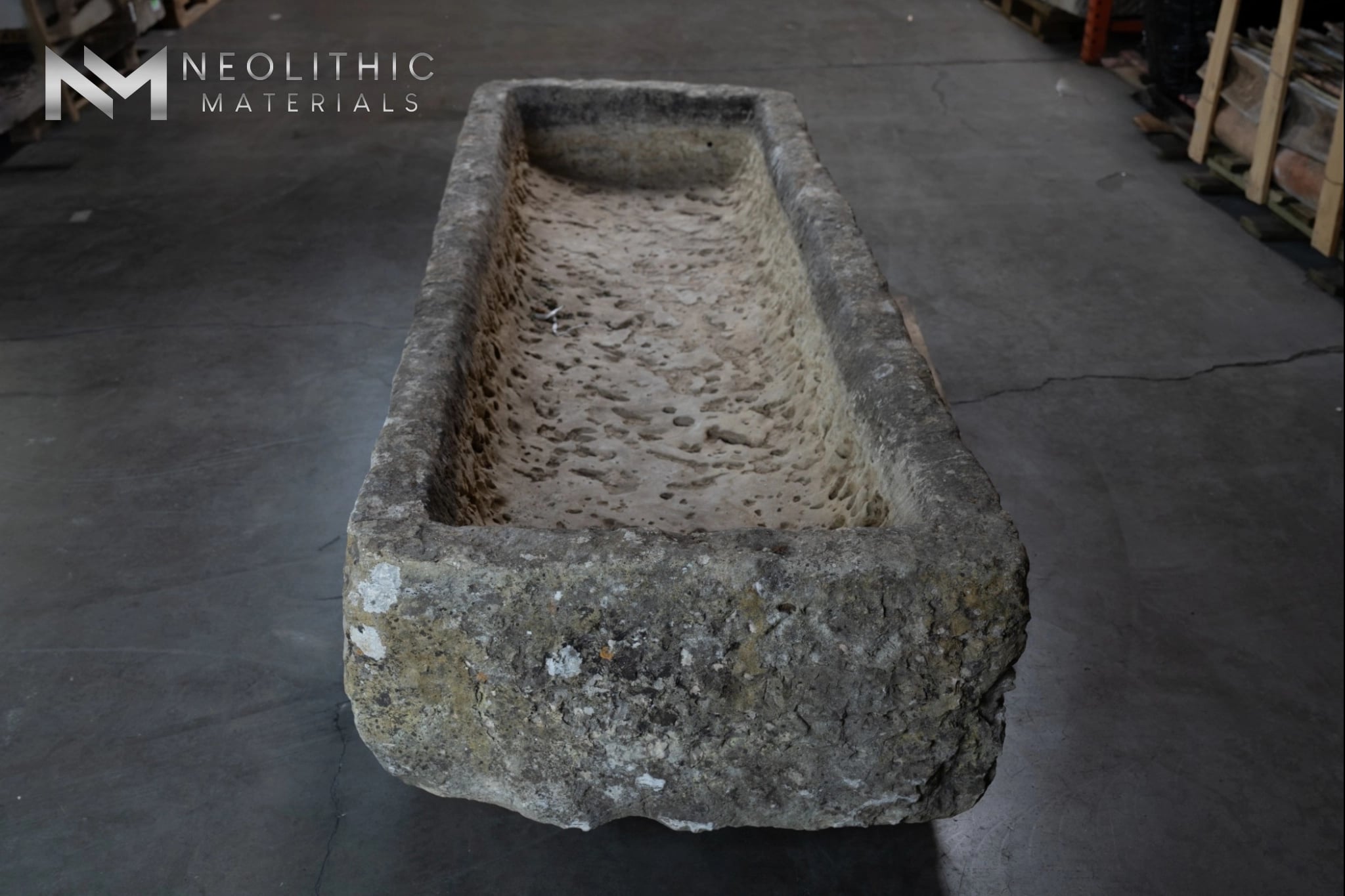 French Antique Limestone Trough - Image 1